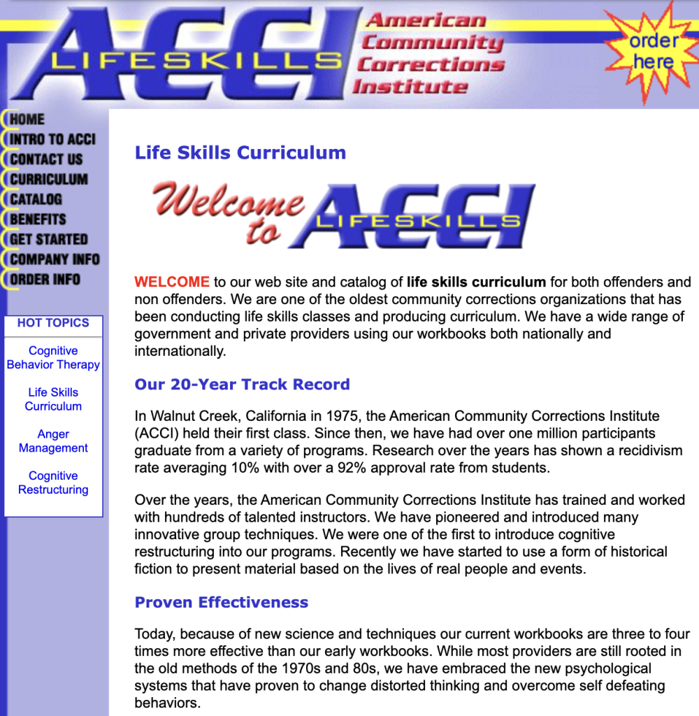 ACCI Original Website